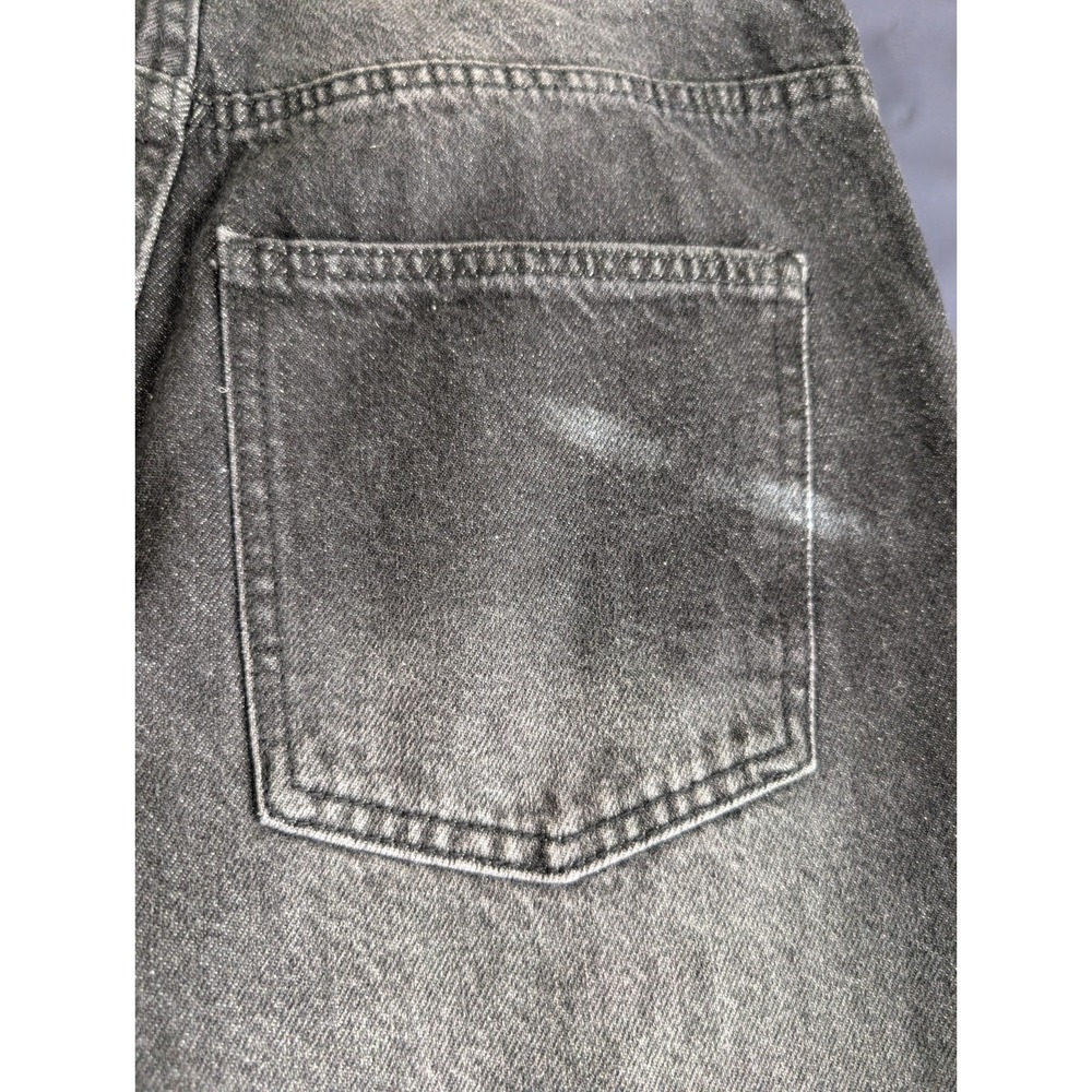 Fashion Nova Wide Leg Jeans Charcoal Wash Gray Cotton Mid Rise FN11221 Size 3 - Picture 8 of 11